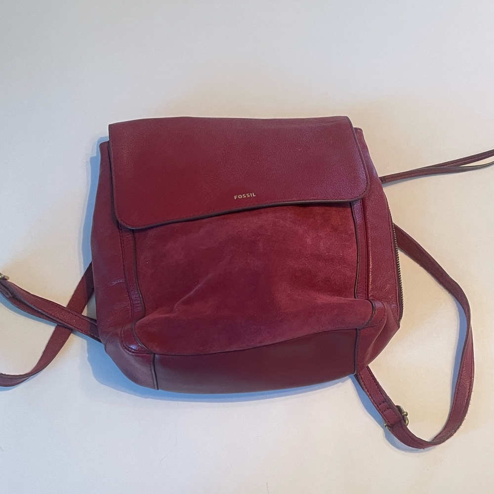 Fossil Burgundy Women's Backpack